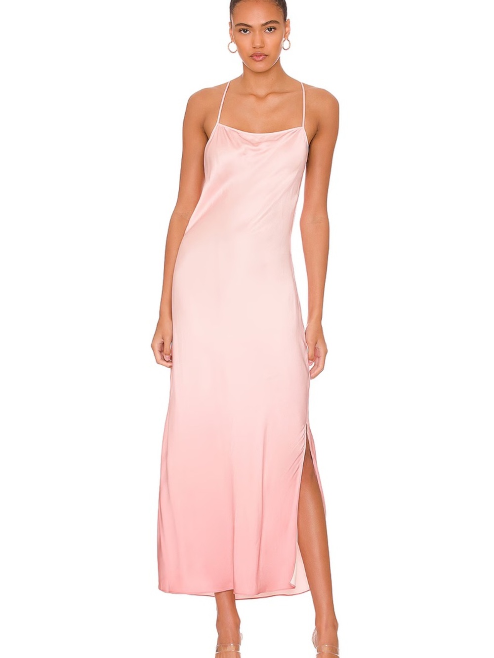 ALLSAINTS Ombré Slip Midi Dress Pink Nectar Women's Size S NWT